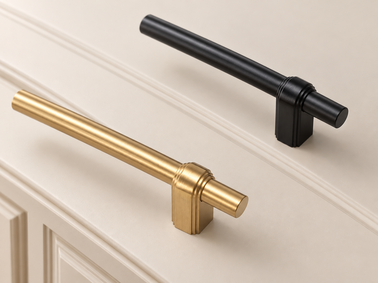 Han Xiang Vintage French Brass Handle Drawer Wardrobe Wardrobe Door Shoe Cabinet Simple Solid Handle Black Bronze
